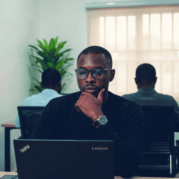 Princewill Olaiya, looking like he's about to refactor something